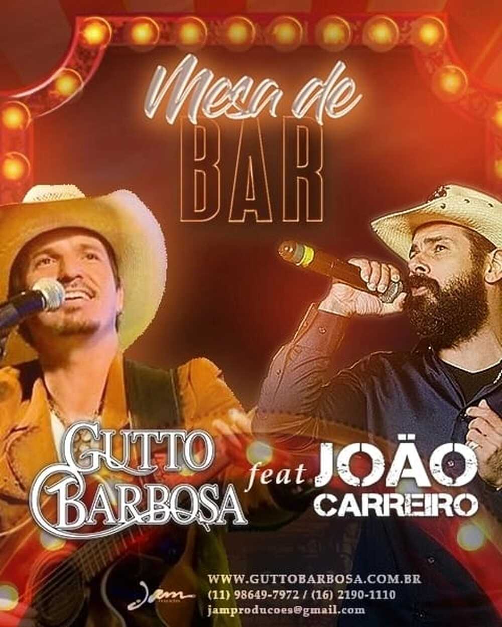 “Mesa de bar” é o mais novo sucesso do repertório do cantor Gutto Barbosa
