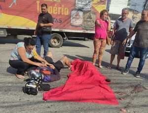 Mulher na garupa de moto vai a óbito em acidente de moto e ônibus em Bonsucesso