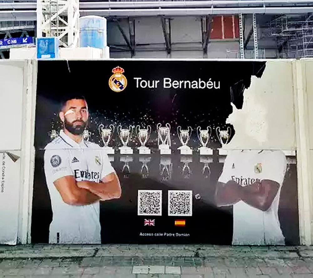 Foto de Vini Jr é rasgada em pôster no Santiago Bernabéu antes de jogo desta quarta