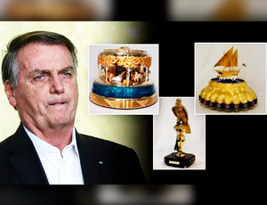 Bolsonaro incorporou a seu acervo pessoal relógio cravejado de diamantes e esculturas de ouro e prata; PF investiga