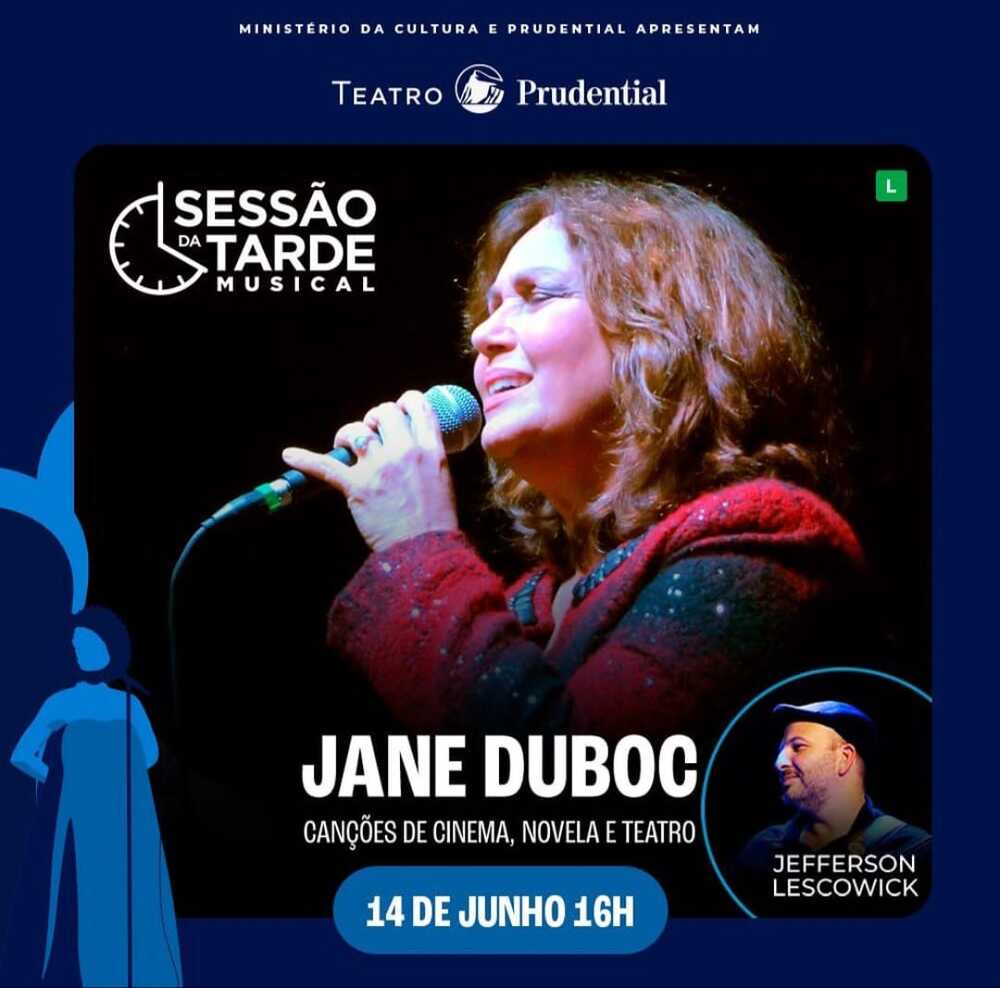 Jane Duboc estreia em Sessão da Tarde Musical no Teatro Prudential com show de abertura em programação especial