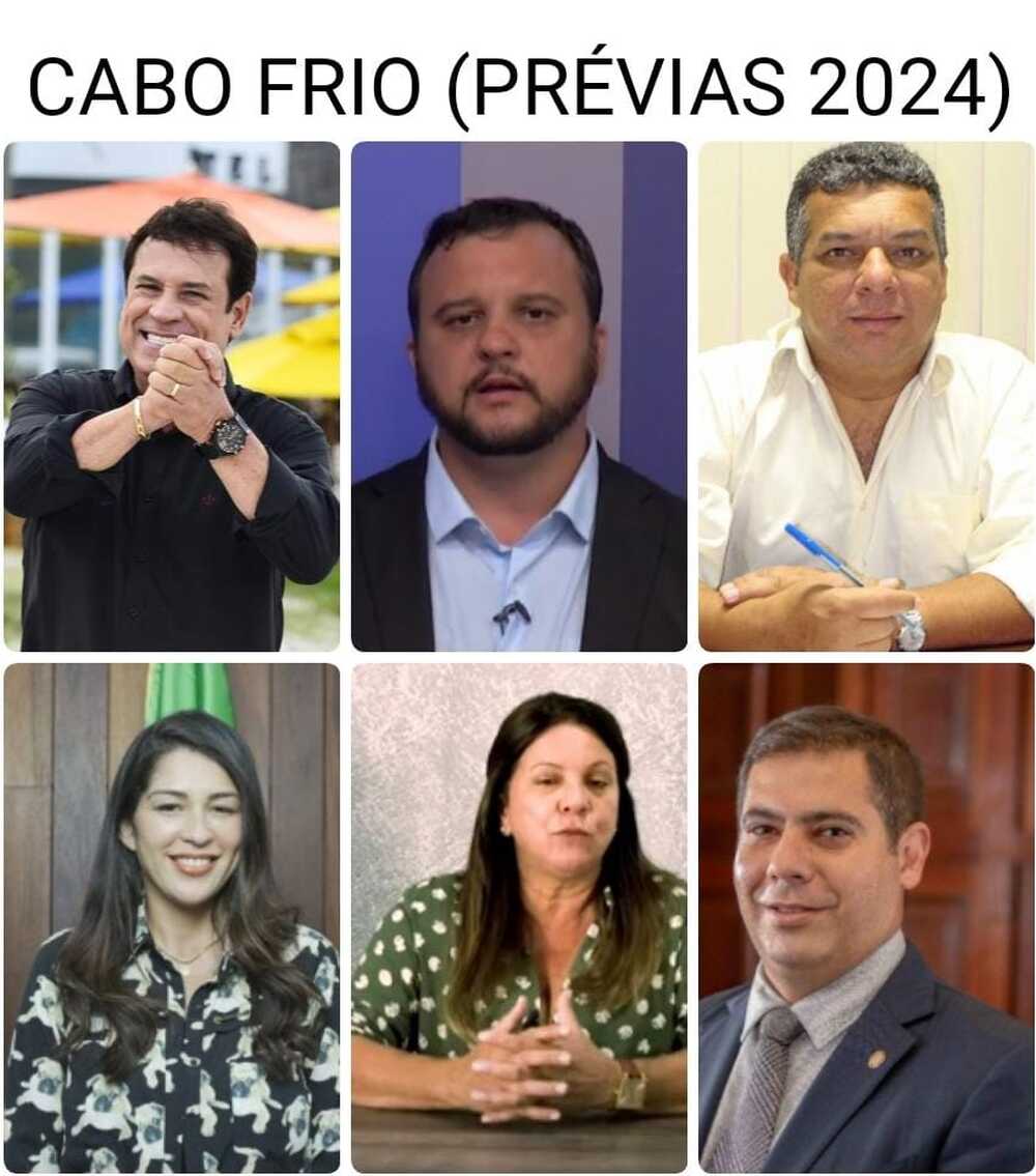 Veja quem podem ser os pré-candidatos a prefeito de Cabo Frio de 2024