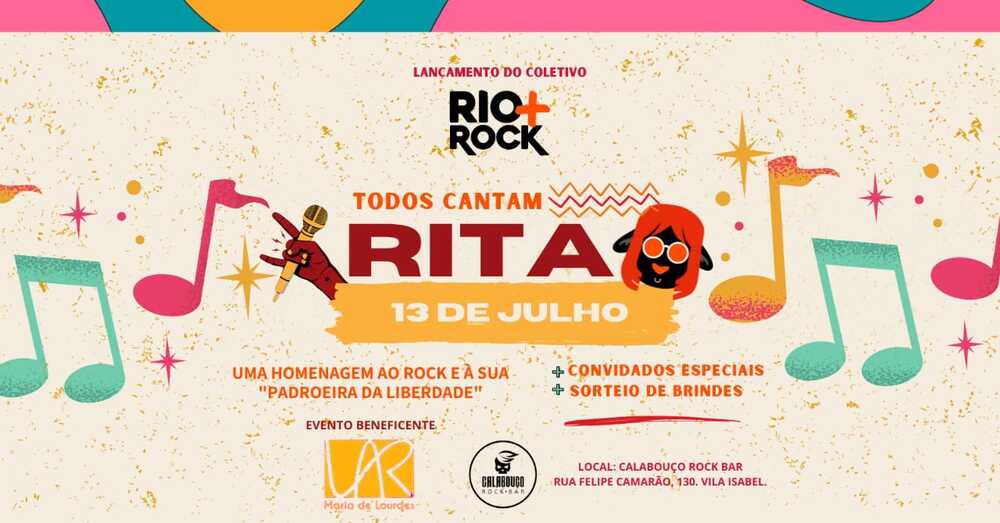 Shows em homenagem à Rita Lee e ao Dia Mundial do Rock marcam o lançamento do Coletivo Rio + Rock
