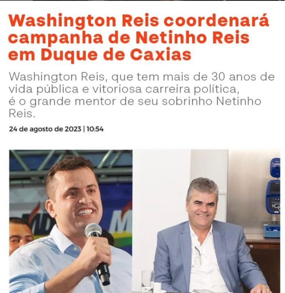 Deputado Gutemberg acaba com esperança de Pré-candidados em Caxias e deixa claro 'Washington Reis coordenará campanha de Netinho'
