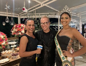 A Miss Beleza Internacional Brasil 2021, Isabela Oliveira, compartilha inspiração ao lado de Nelcimar Pires no jantar de gala do Beleza Internacional Brasil 2023