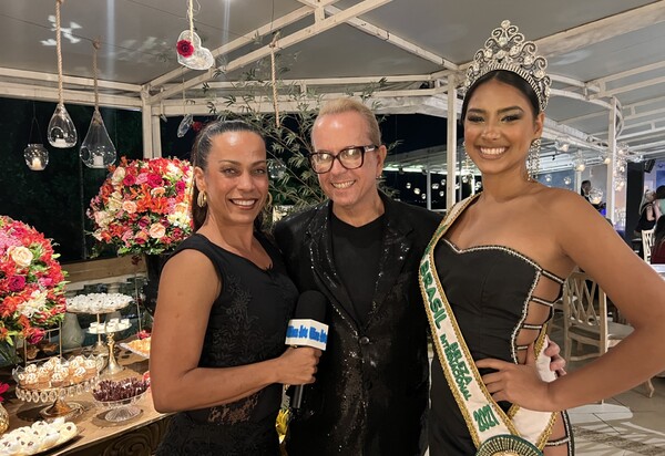 A Miss Beleza Internacional Brasil 2021, Isabela Oliveira, compartilha inspiração ao lado de Nelcimar Pires no jantar de gala do Beleza Internacional Brasil 2023