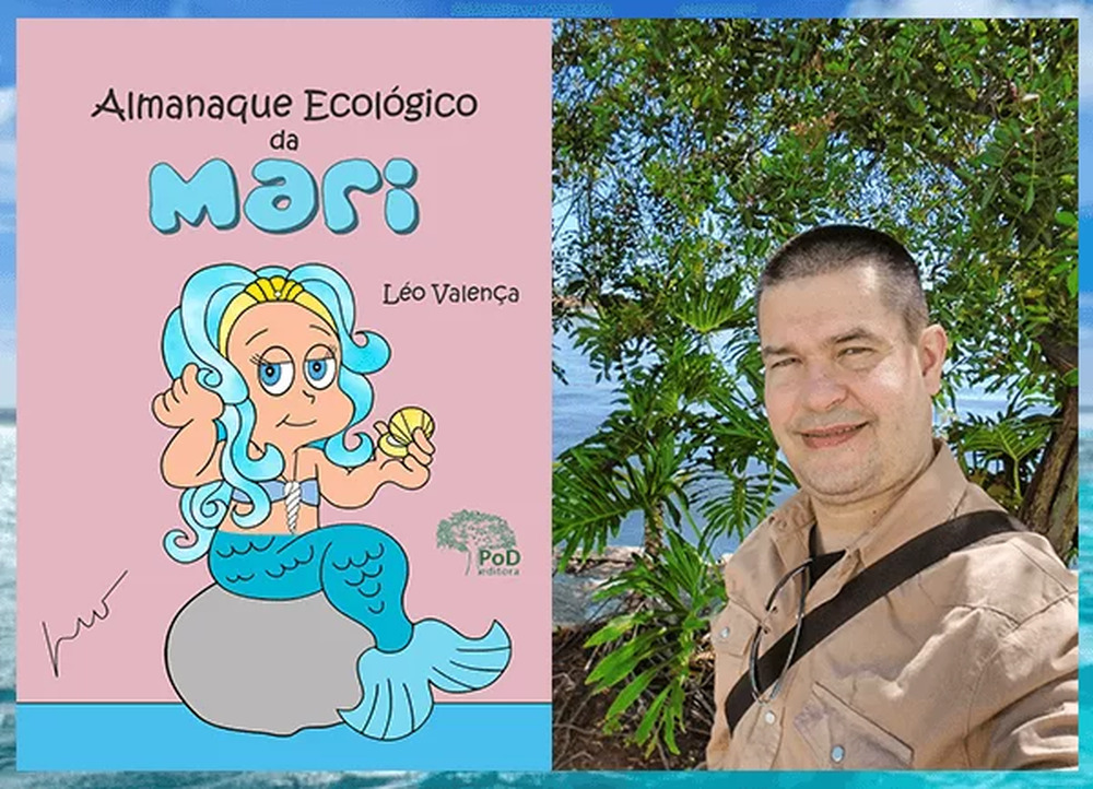 Cartunista cria livro que contribui com a educação ambiental e a conscientização de cuidados com os oceanos.
