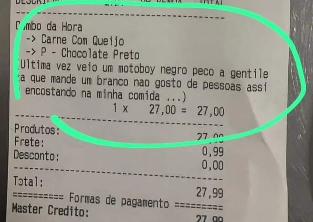 Polícia gaúcha descobre que dono de pastelaria forjou caso de racismo em delivery