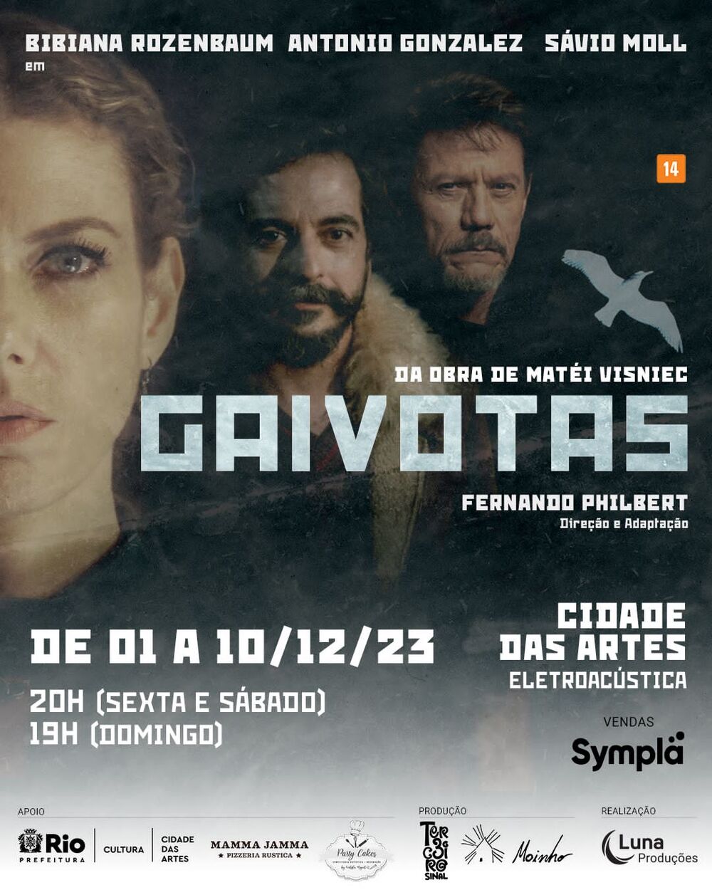 Espetáculo “Gaivotas” realiza temporada na sala EletroAcústica, no Rio de Janeiro