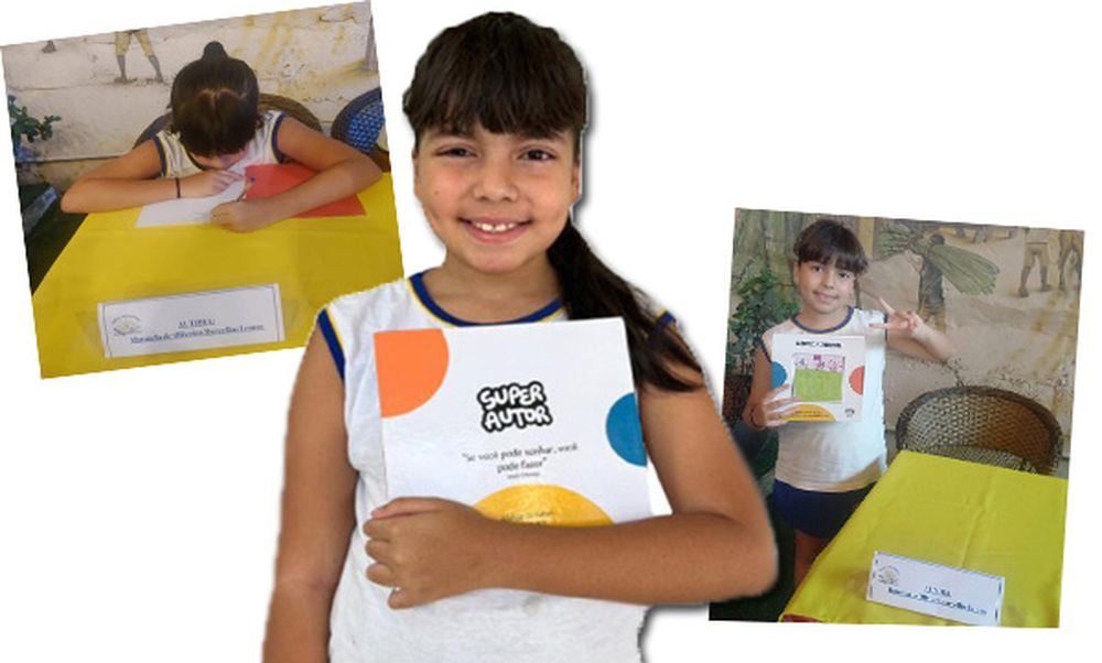 Manuela Lemos, de 8 anos, encanta ao lançar seu livro 'A Boneca Diferente' 