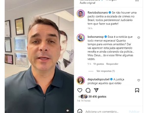 Senador Flavio Bolsonaro critica decisão do judiciário e convoca para um pacto contra a escalada de crimes no Brasil 'Judiciário tem que fazer sua parte!'