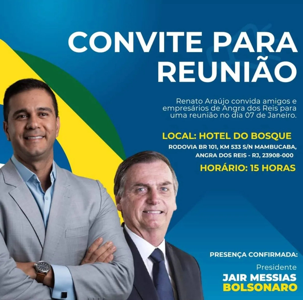 Bolsonaro participa de evento fracassado para lançamento de pré-candidatura do PL em Angra dos Reis