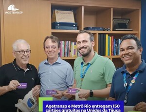 Agetransp e Metrô Rio entregam 150 cartões na Unidos da Tijuca