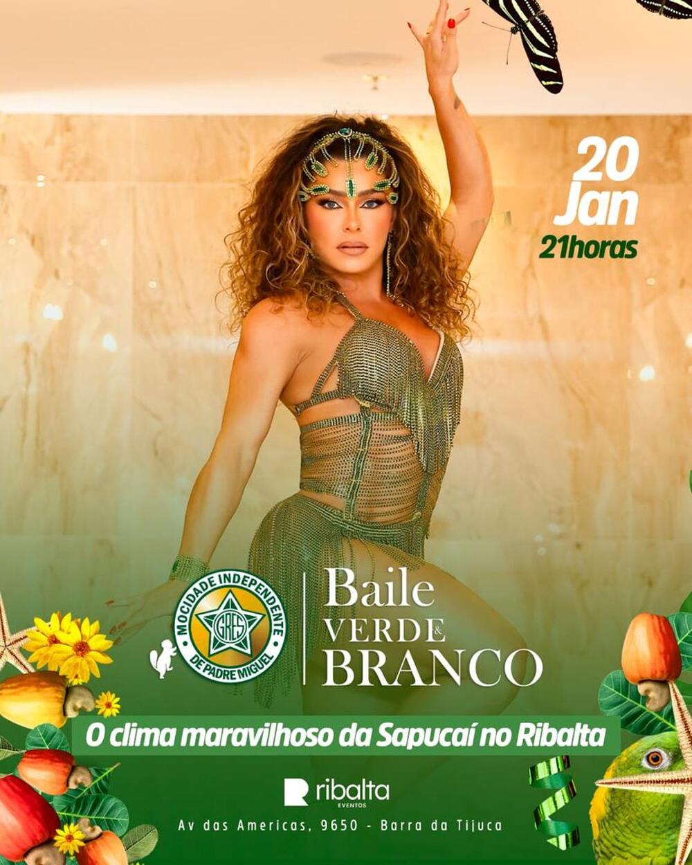 Ribalta vai ser palco de um verdadeiro baile de carnaval, com a Mocidade e a bateria 'Mais Quente' do Rio
