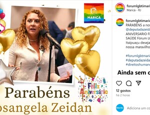 Deputada Zeidan (PT), faz aniversário e recebe homenagem do Fórum LGBT de Maricá