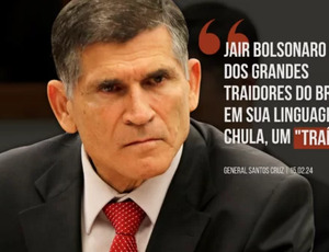General Santos Cruz quebra silêncio 'Bolsonaro mente covardemente'