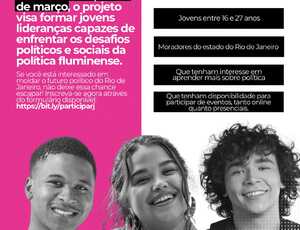 Deputado fomenta programa de participação política para jovens no Rio de Janeiro