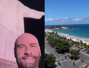 John Travolta comemora aniversário no Brasil e compartilha vídeos da viagem