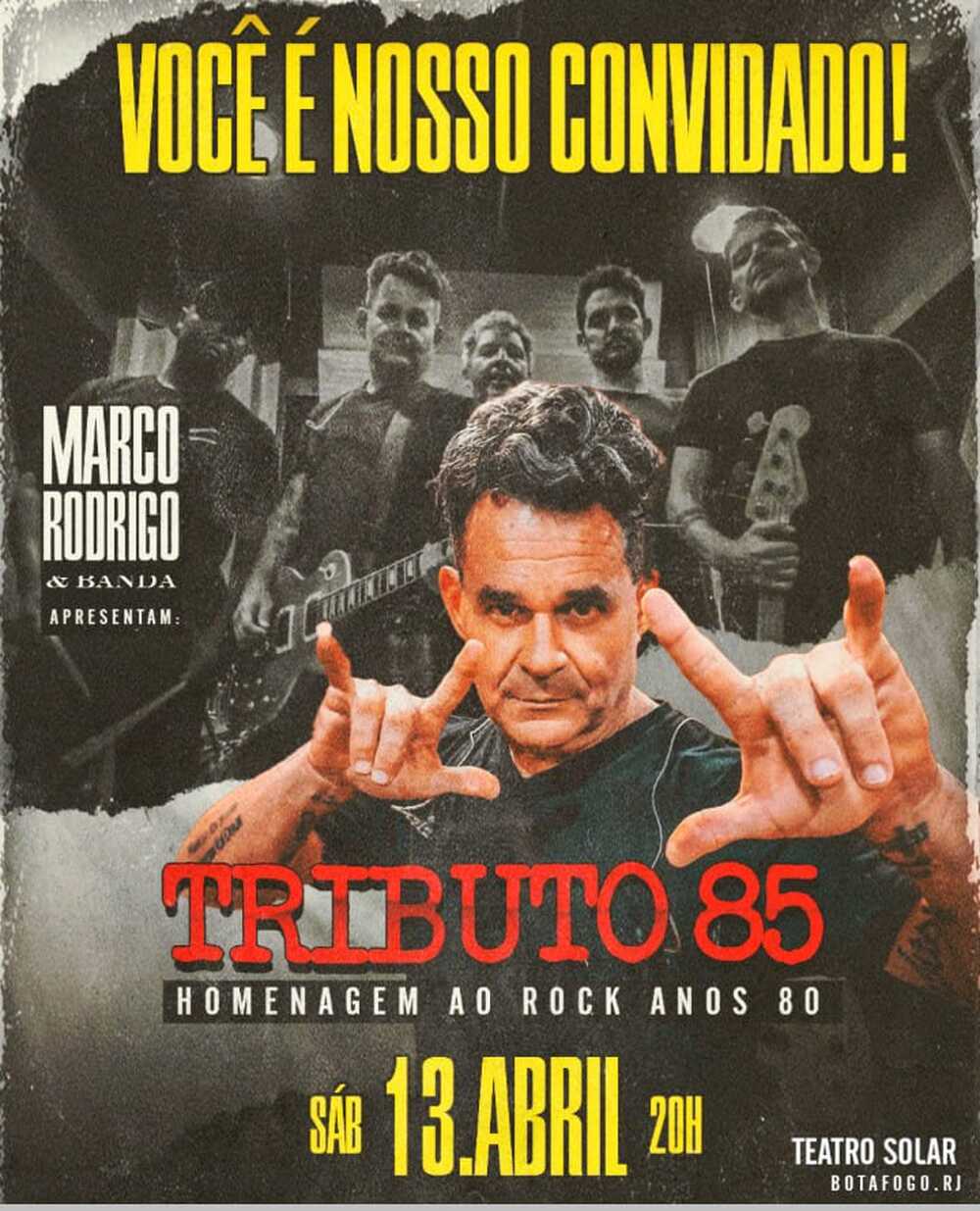 TRIBUTO 85 Homenagem ao ROCK Anos 80 traz apresentação única ao Rio de Janeiro