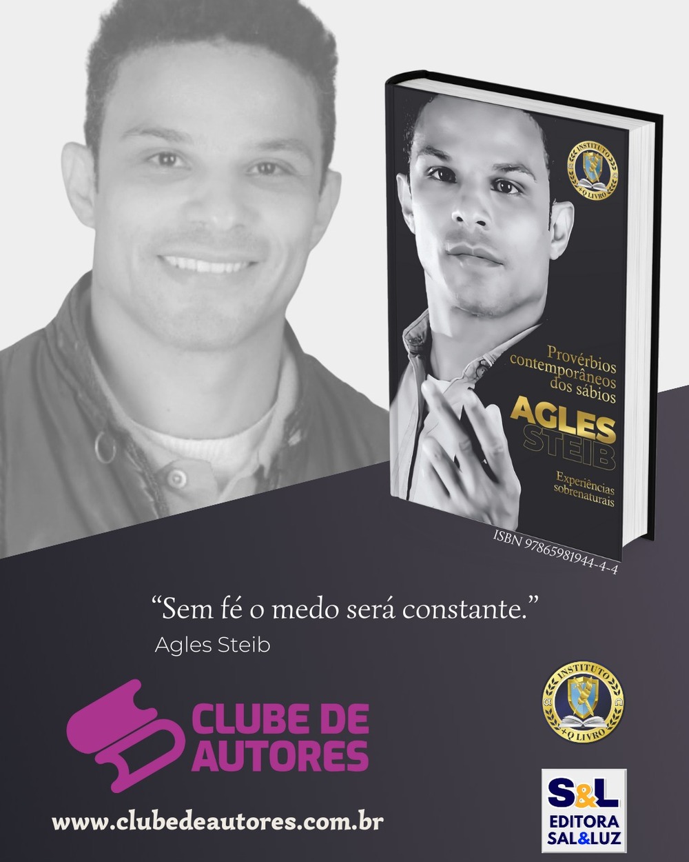 O ator Agles Steib, artista renomado no meio artístico lança livro, no Brasil