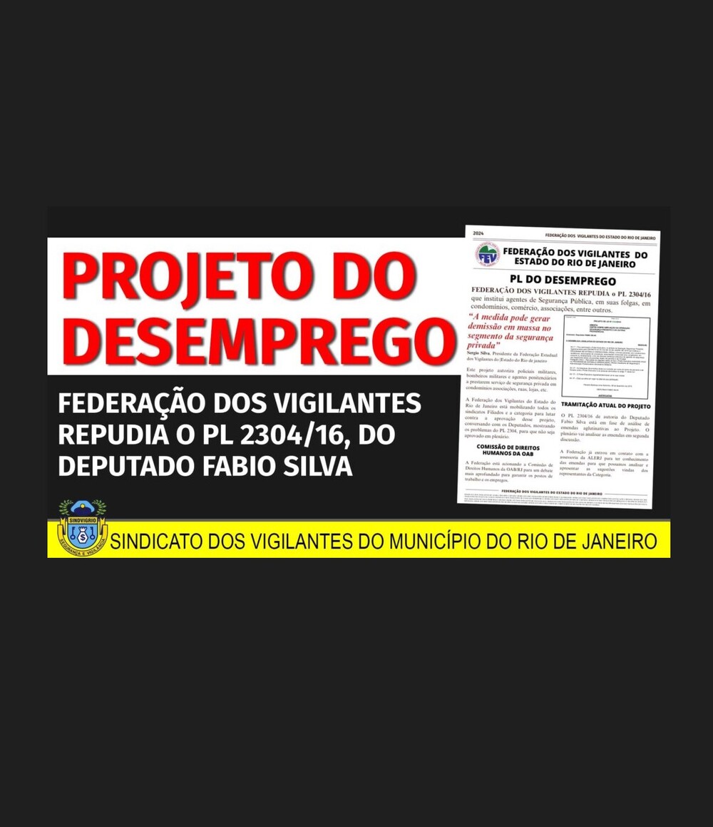 PL 2304/16: Vigilantes repudiam agentes públicos na segurança privada