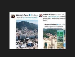 Berenice Seara narra o amor entre Eduardo Paes e Cláudio Castro nas Redes Sociais