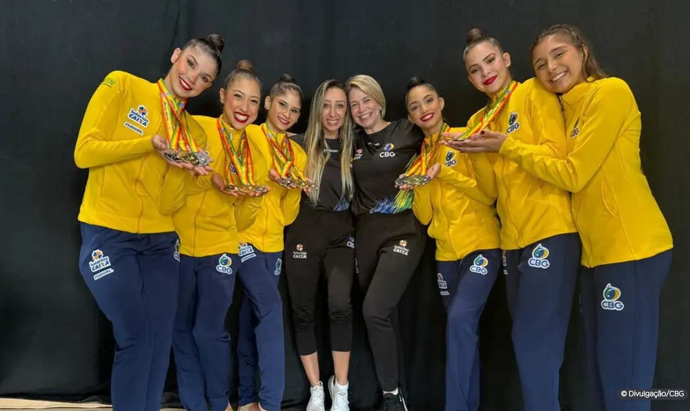 Ginástica Rítmica fatura 1º ouro de 2024 em etapa da Copa do Mundo