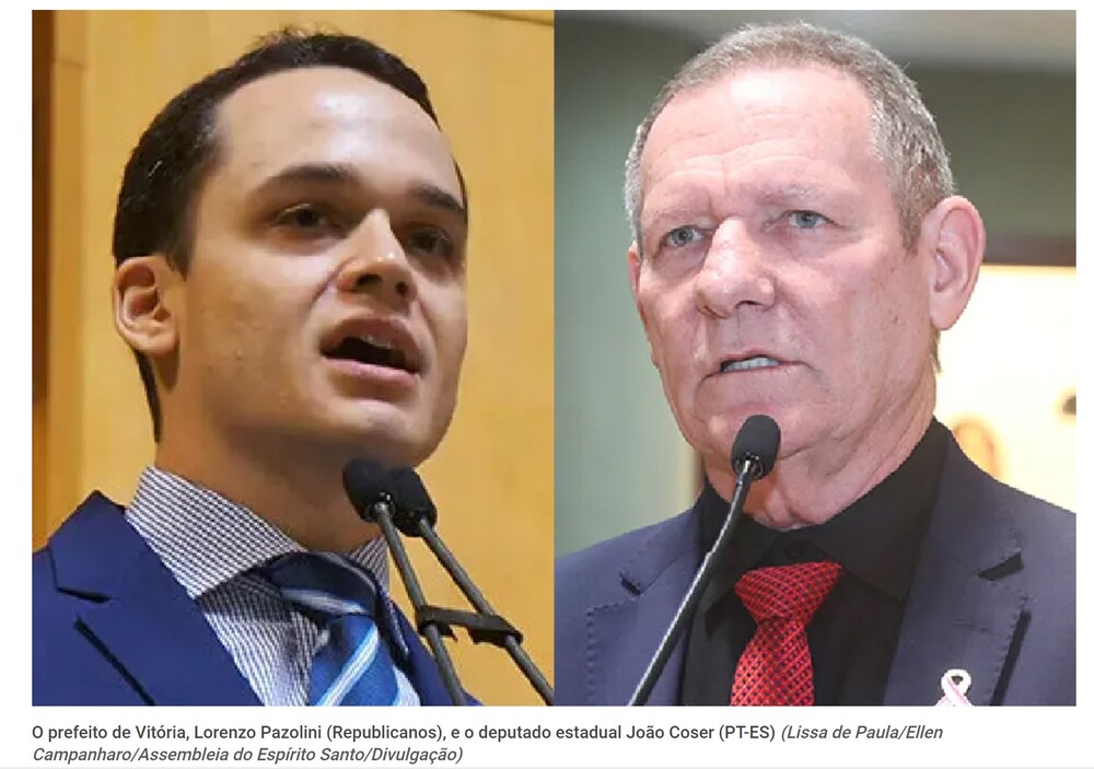 Em Vitória, Prefeito Lorenzo Pazolini (Republicanos) lidera com ampla vantagem, muito à frente do ex-prefeito João Coser (PT), aponta Paraná Pesquisas