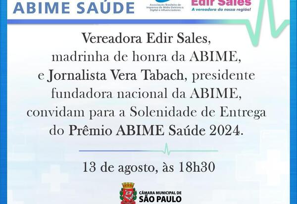 III Prêmio ABIME Saúde 2024 Reconhece Excelência na Promoção da Saúde