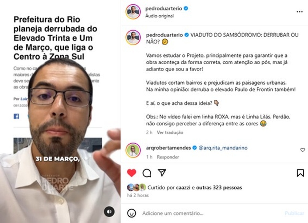 Derrubada de elevado ganha elogios de vereador da oposição