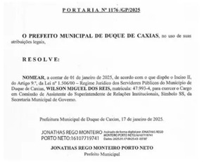 Tio Wilson assume cargo na prefeitura de Duque de Caxias 