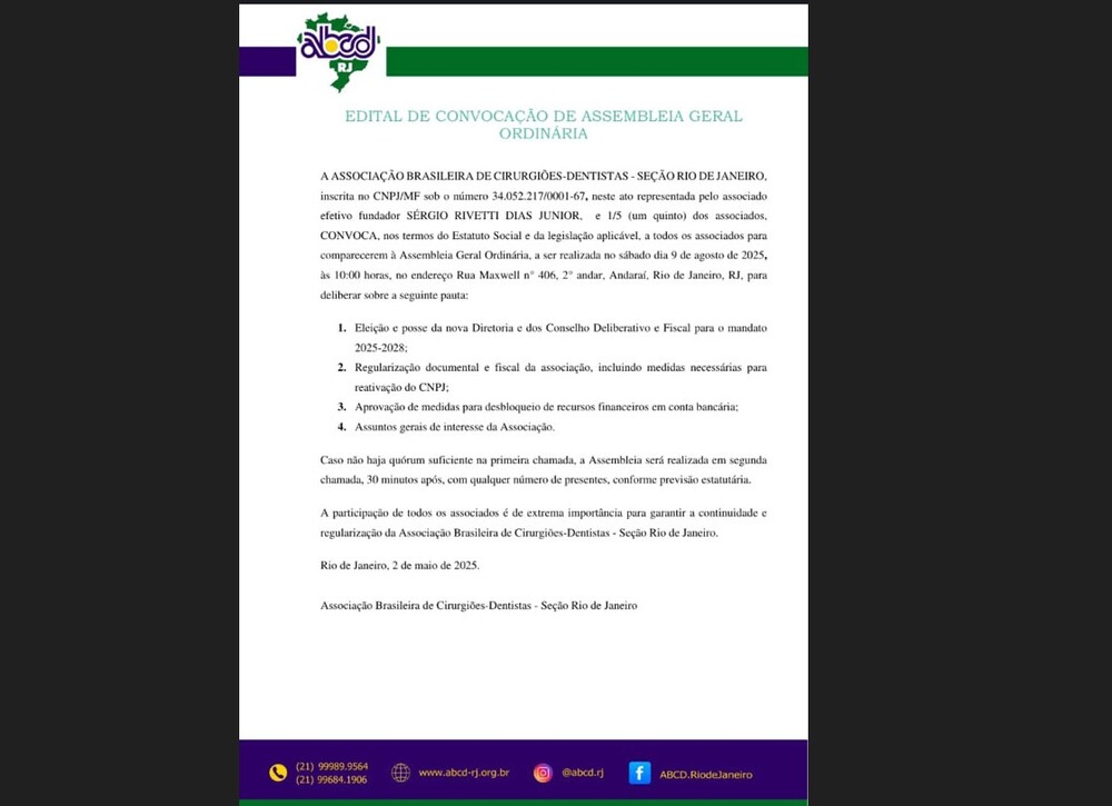 EDITAL DE CONVOCAÇÃO 1