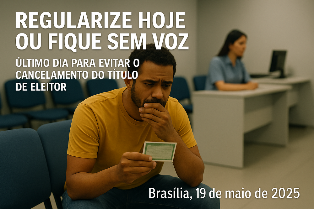Regularize hoje ou fique sem voz: último dia para evitar o cancelamento do título de eleitor