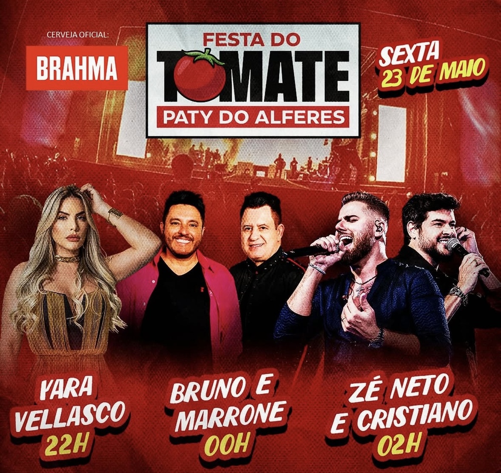 Yara Velasco é destaque na programação da 35ª Festa do Tomate em Paty do Alferes