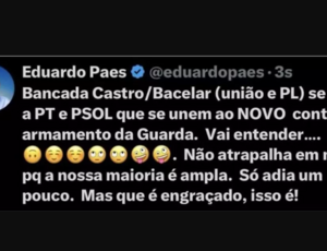 Paes ironiza, mas PT, PSOL, PL e NOVO se unem contra armamento da Guarda Municipal
