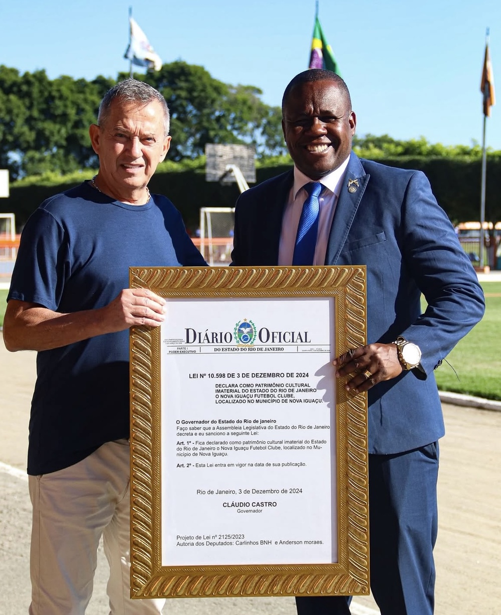 Nova Iguaçu Futebol Clube é oficialmente declarado Patrimônio Cultural Imaterial do Estado do Rio de Janeiro