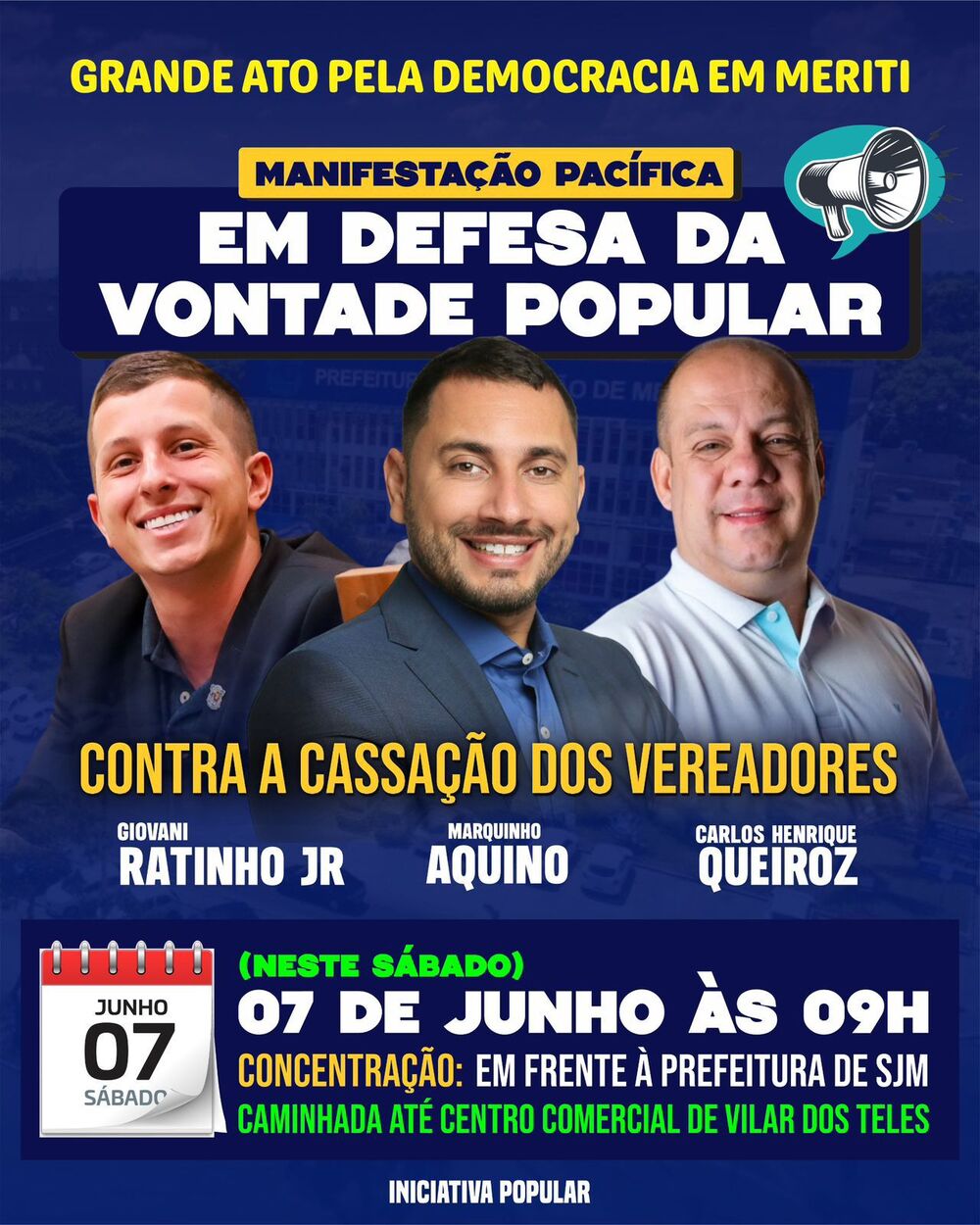 Ato em São João de Meriti Reúne População em Defesa da Democracia e da Vontade Popular