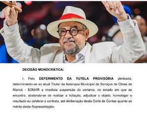 Escândalo em Maricá: TCE suspende licitação de R$ 95 milhões para compra de pedras sem justificativa técnica