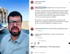 'Sem apoio do Brasil': Prefeito de Macaé Welberth Rezende relata tensão, mísseis e falta de apoio do governo brasileiro; grupo de autoridades municipais planeja fuga por rotas terrestres