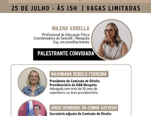 OAB Mesquita promove palestra sobre fraudes no INSS e descontos indevidos