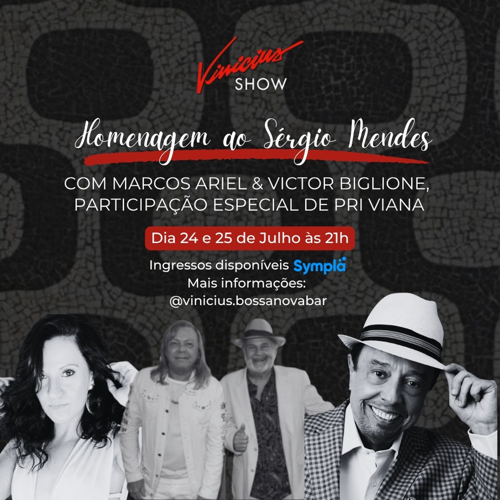 Vinicius Show reabre em Ipanema: a casa da Bossa Nova mais importante do Brasil volta com Maria Creuza e grandes nomes da MPB