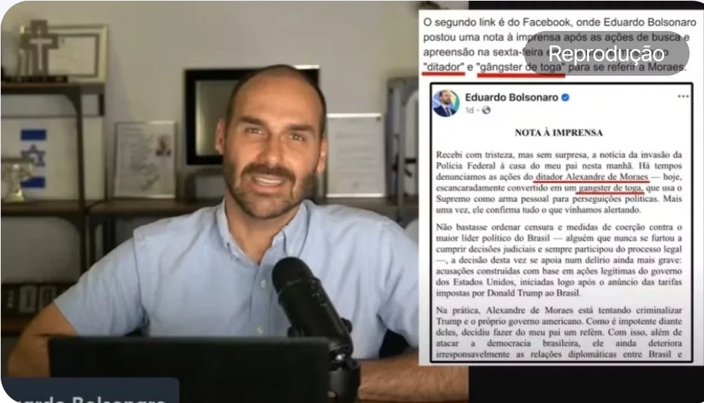 Eduardo Bolsonaro ameaça PF; diretor-geral diz que não haverá intimidação