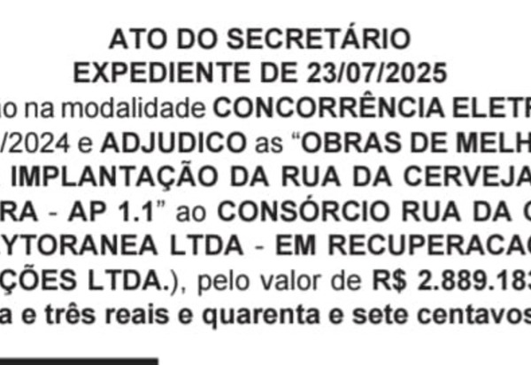 Prefeitura libera R$ 2,8 Milhões na Transformação da Rua no centro em Rua da Cerveja 