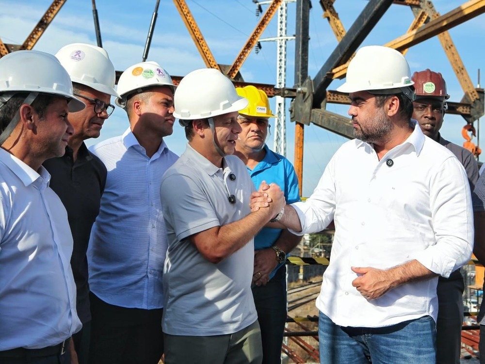 Prefeito Dudu Reina recebe governador Cláudio Castro para visita às obras de viadutos da cidade