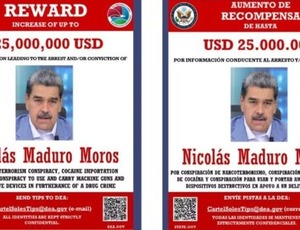 EUA oferecem US$ 25 milhões por informações que levem à prisão de Maduro