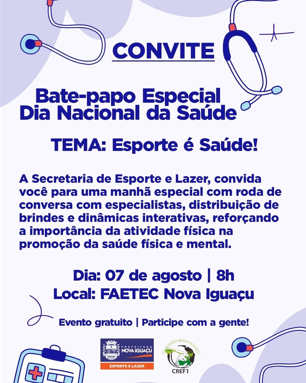 Nova Iguaçu promove evento especial pelo Dia Nacional da Saúde com foco na importância do esporte
