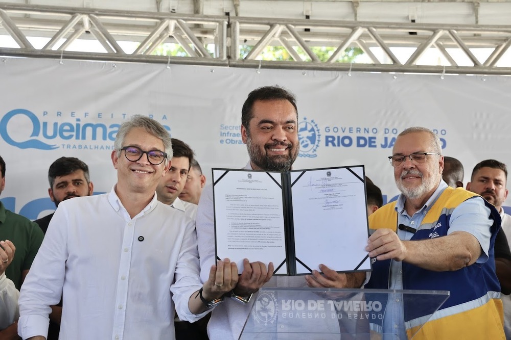 Governador Cláudio Castro, ao lado de Glauco Kaizer, inauguram o Restaurante do Povo e lançam pacote de obras e meio ambiente em Queimados