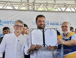 Governador Cláudio Castro, ao lado de Glauco Kaizer, inauguram o Restaurante do Povo e lançam pacote de obras e meio ambiente em Queimados
