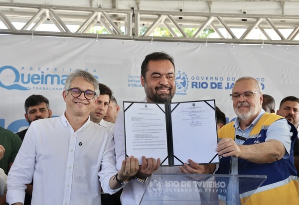 Governador Cláudio Castro, ao lado de Glauco Kaizer, inauguram o Restaurante do Povo e lançam pacote de obras e meio ambiente em Queimados
