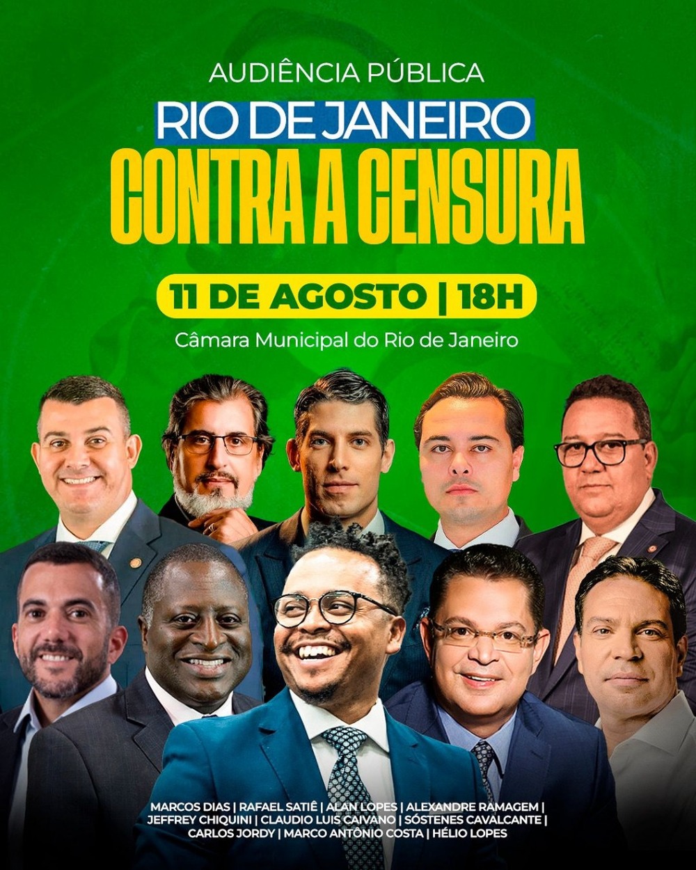 Câmara do Rio debate censura, perseguição a Bolsonaro e anistia em audiência pública nesta segunda